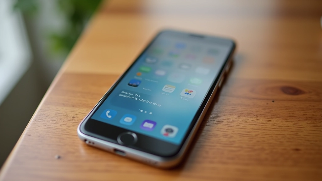 Smartphone op houten oppervlak met notificatie badge zichtbaar