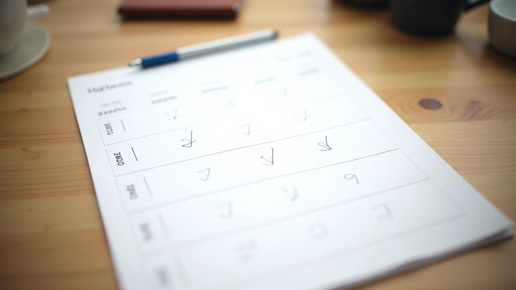 Kalender met dagelijkse gewoontes gemarkeerd in een week, gekleurde highlights per dag